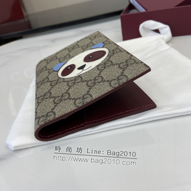 Gucci專櫃古馳最新款飾熊貓細節GG迷你錢包 jh2022型號：810072